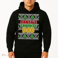 Santa's Favorite Dad Ugly Sweater Hoodie thumb 2