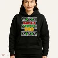 Santa's Favorite Dad Ugly Sweater Hoodie thumb 5