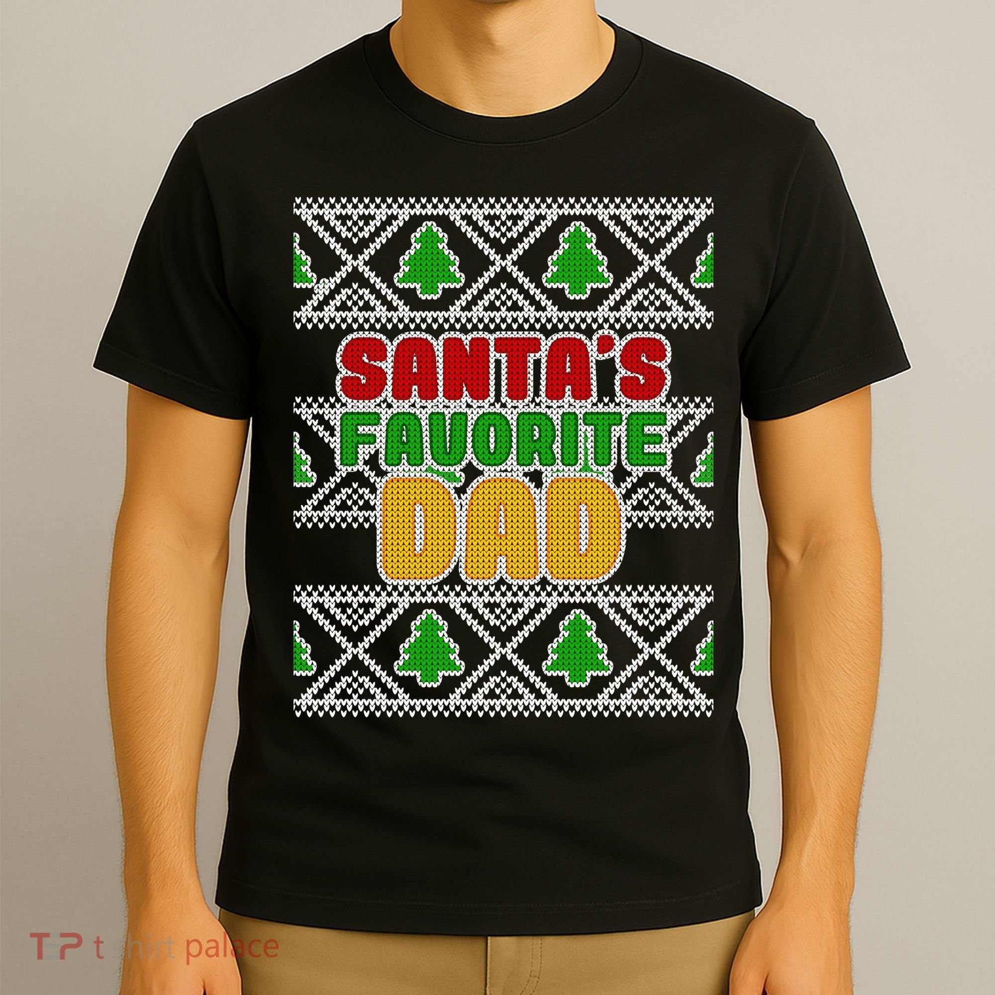Santa's Favorite Dad Ugly Sweater T-Shirt