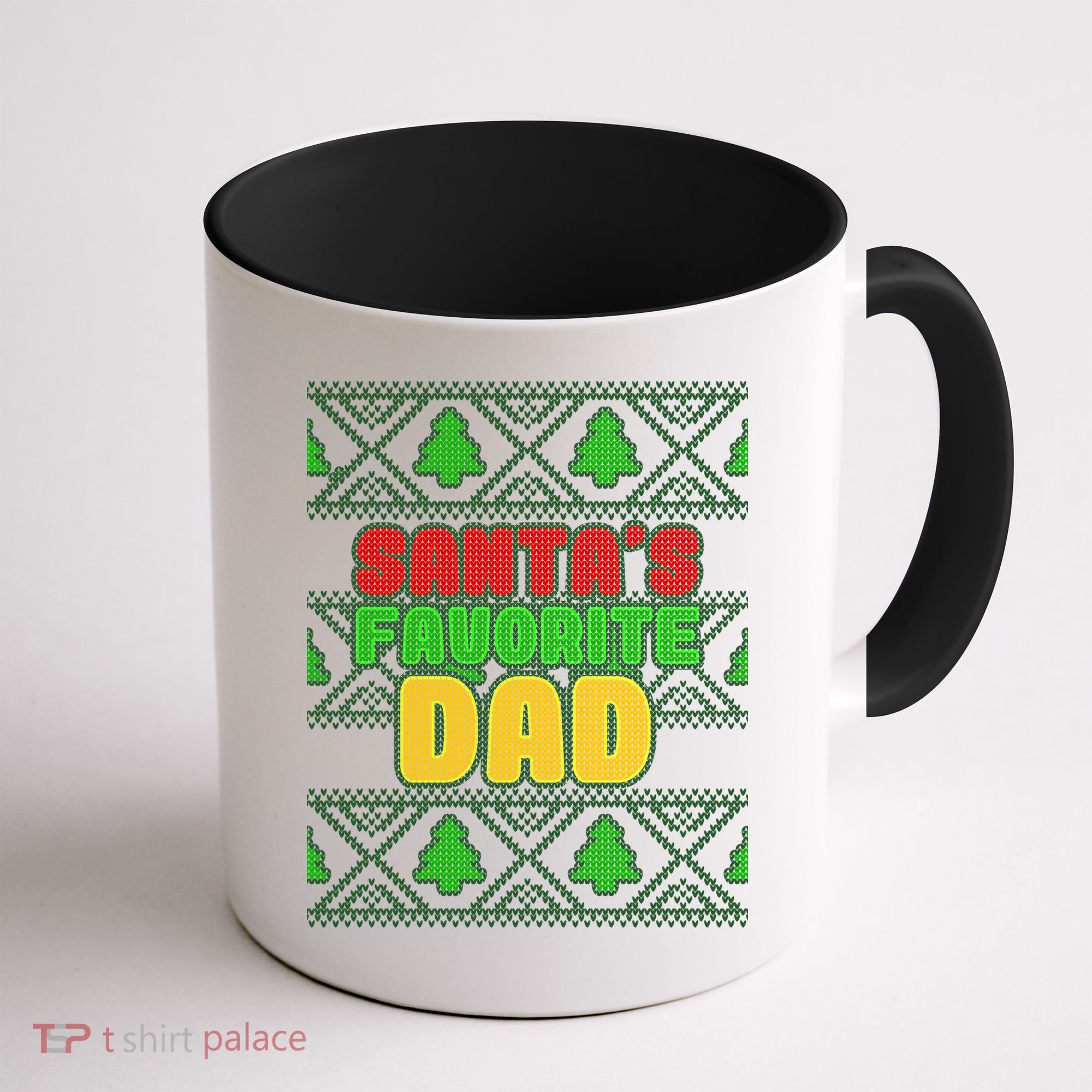 Santa's Favorite Dad Ugly Sweater Coffee Mug