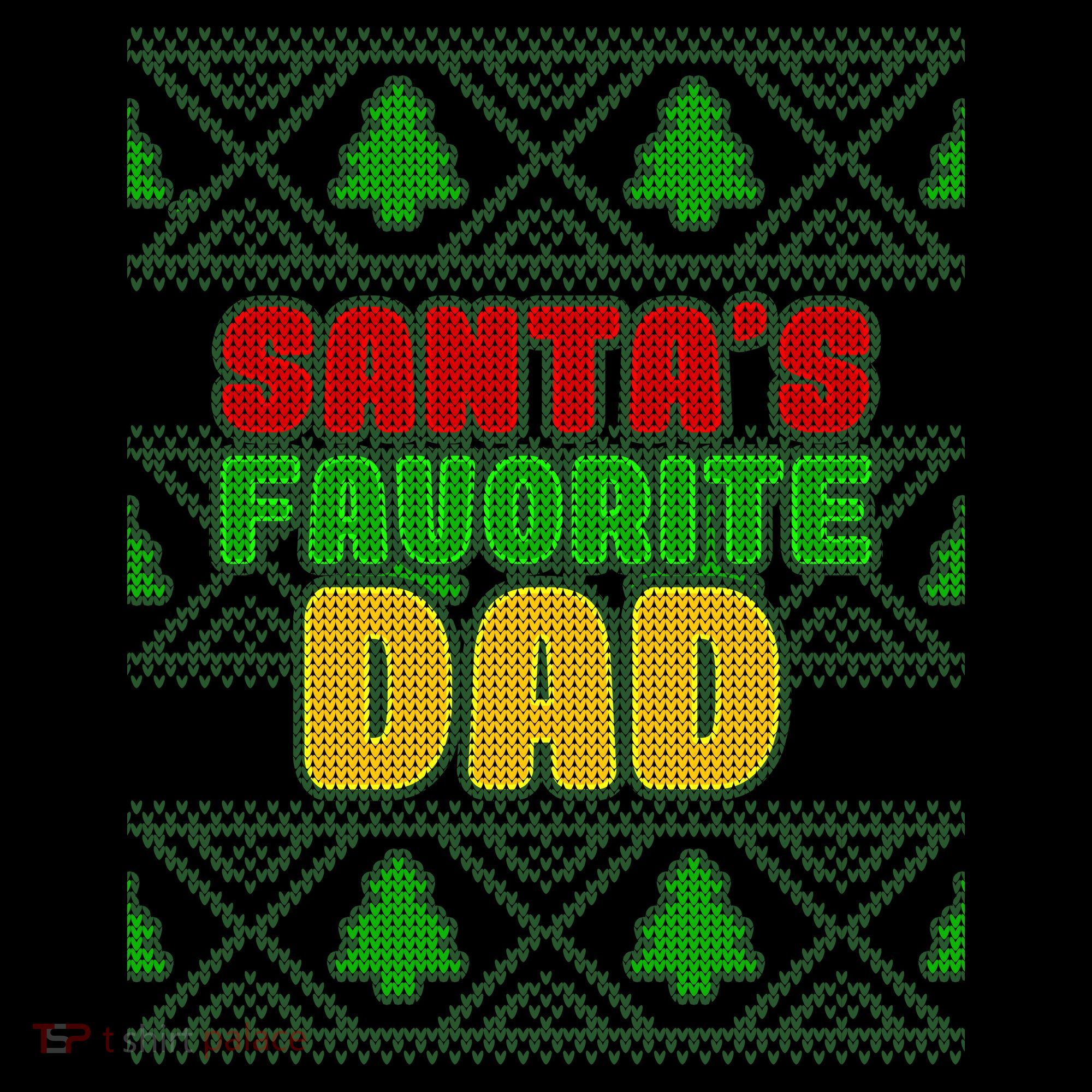 Santa's Favorite Dad Ugly Sweater Coffee Mug