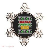 Santa's Favorite Dad Ugly Sweater Ornament thumb 0