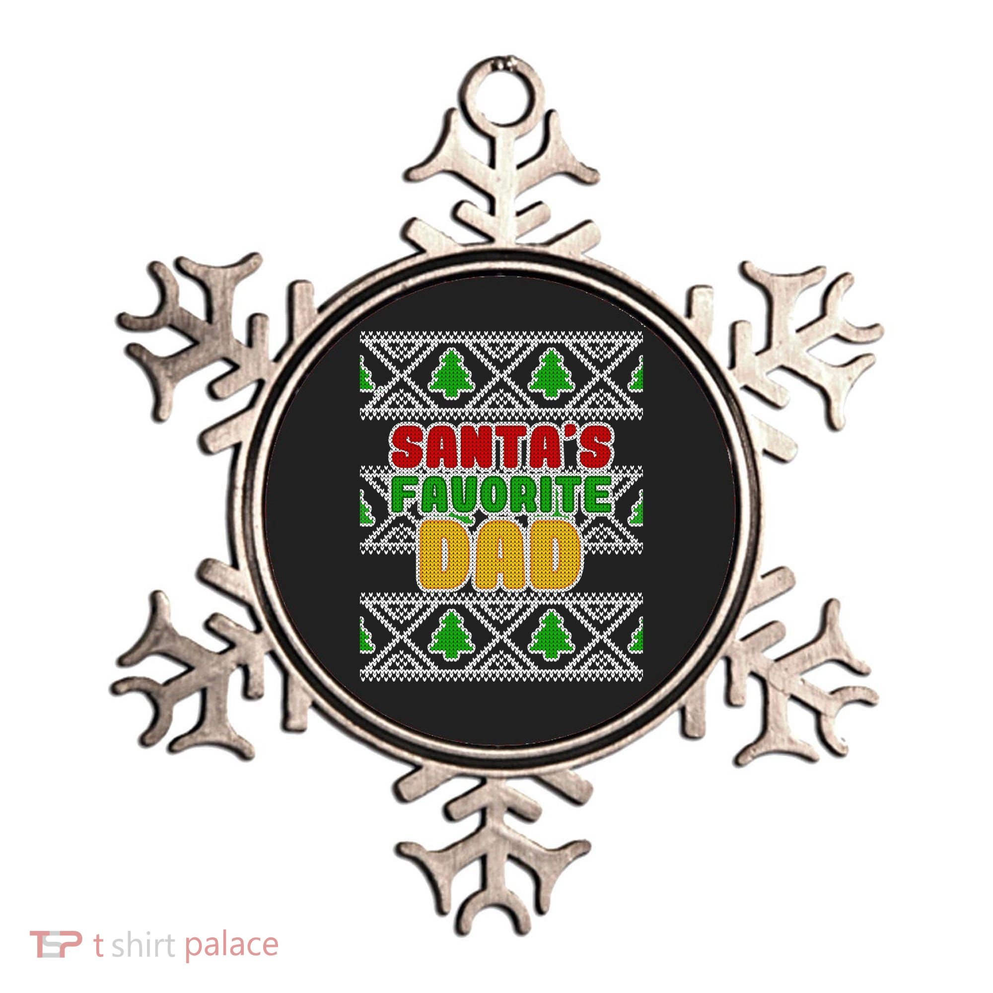 Santa's Favorite Dad Ugly Sweater Ornament