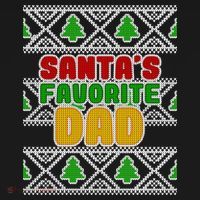 Santa's Favorite Dad Ugly Sweater Ornament thumb 1