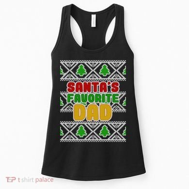 Santa's Favorite Dad Ugly Sweater Women's Tank Top