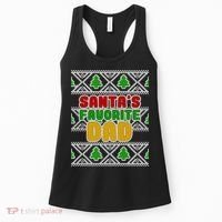 Santa's Favorite Dad Ugly Sweater Women's Tank Top thumb 0