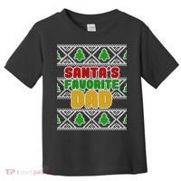Santa's Favorite Dad Ugly Sweater Toddler T-Shirt thumb 0