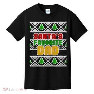 Santa's Favorite Dad Ugly Sweater Kids T-Shirt