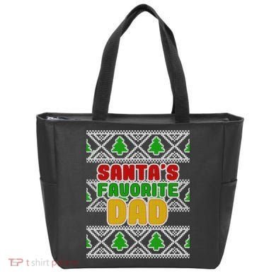 Santa's Favorite Dad Ugly Sweater Tote Bag
