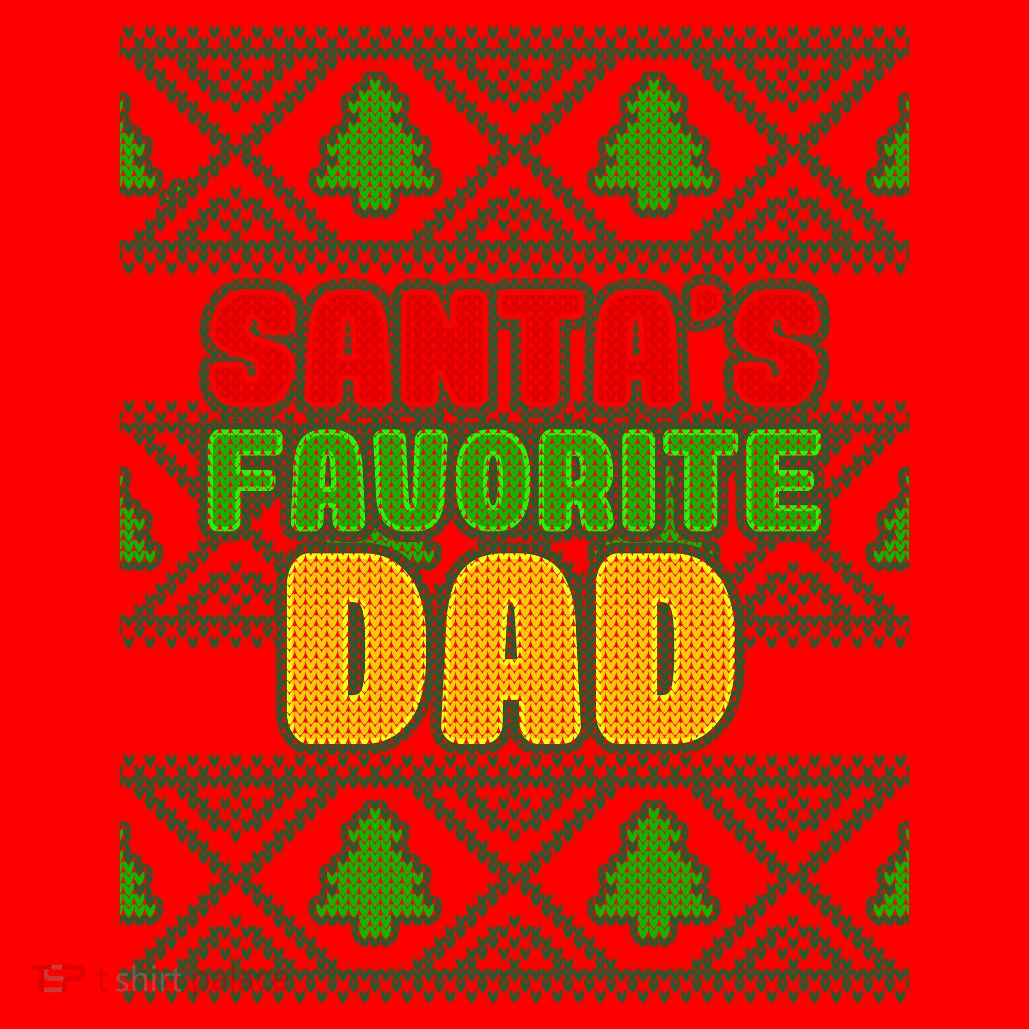 Santa's Favorite Dad Ugly Sweater Santa Hat