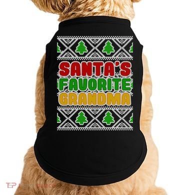 Santa's Favorite Grandma Ugly Sweater Doggie Tank