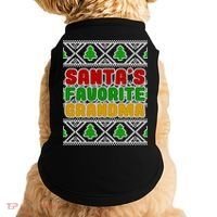 Santa's Favorite Grandma Ugly Sweater Doggie Tank thumb 0