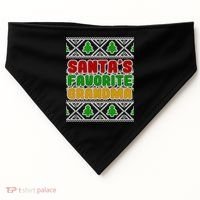 Santa's Favorite Grandma Ugly Sweater USA-Made Doggie Bandana thumb 0