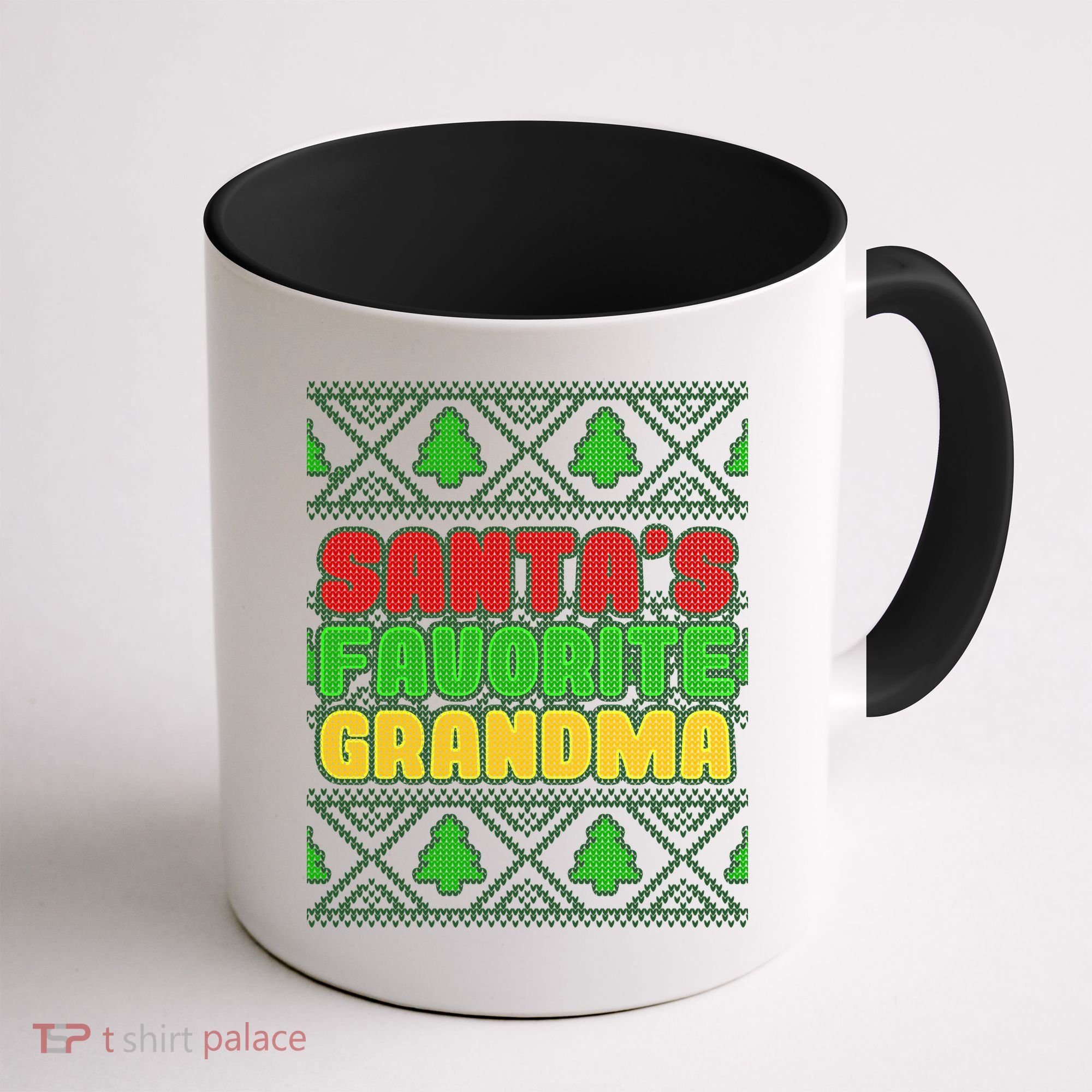 Santa's Favorite Grandma Ugly Sweater Coffee Mug