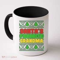 Santa's Favorite Grandma Ugly Sweater Coffee Mug thumb 0