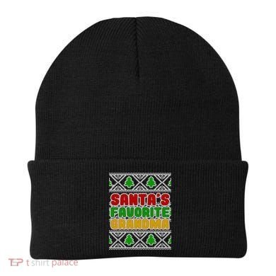 Santa's Favorite Grandma Ugly Sweater Beanie