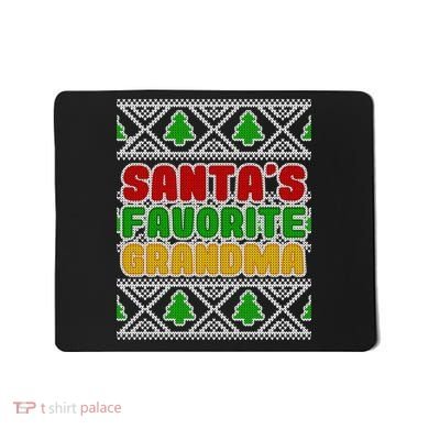 Santa's Favorite Grandma Ugly Sweater Mousepad