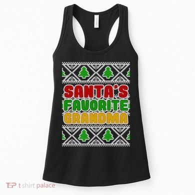 Santa's Favorite Grandma Ugly Sweater Women's Tank Top