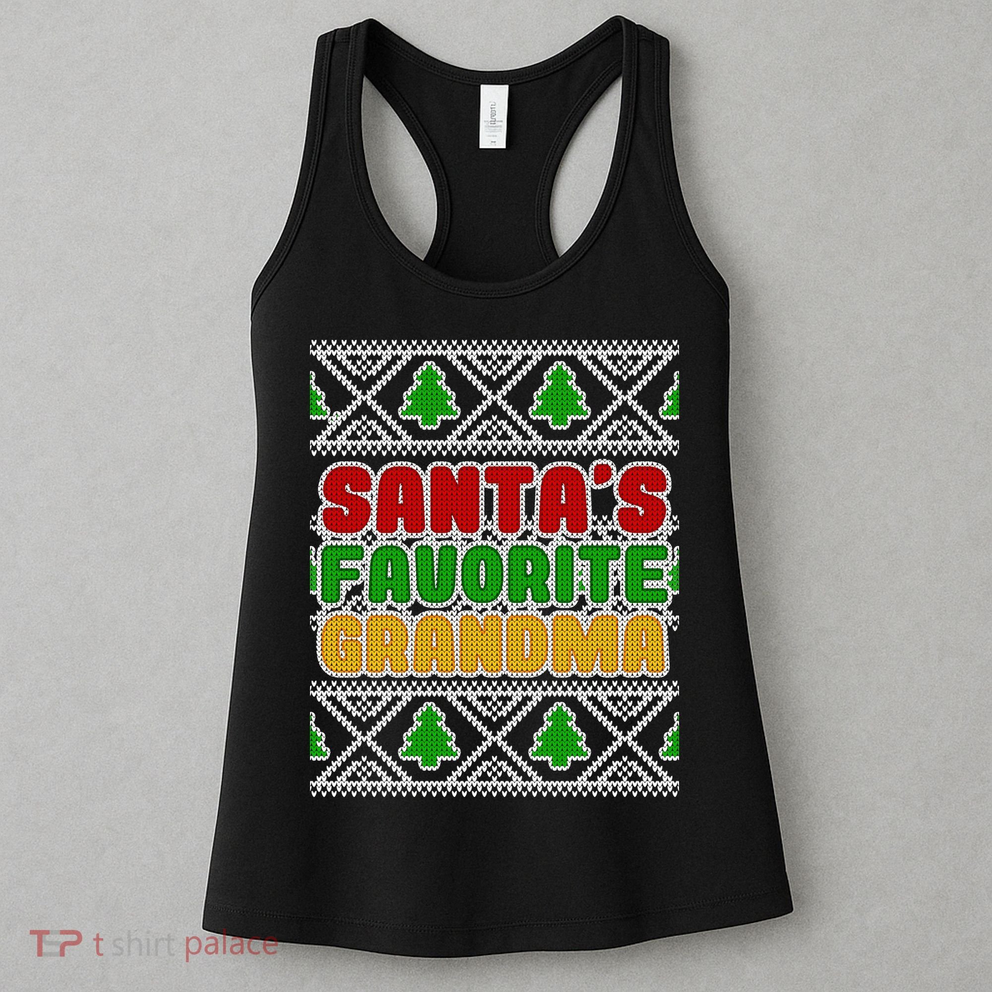 Santa's Favorite Grandma Ugly Sweater Women's Tank Top