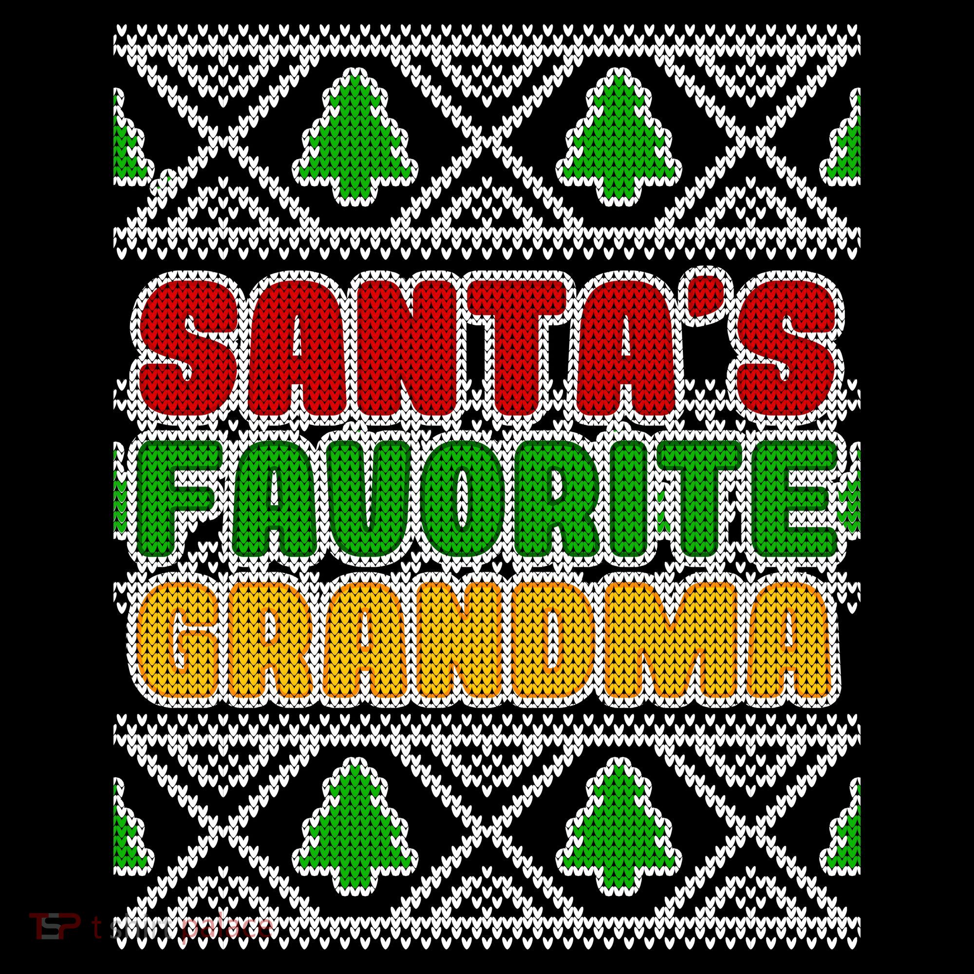 Santa's Favorite Grandma Ugly Sweater Women's Tank Top