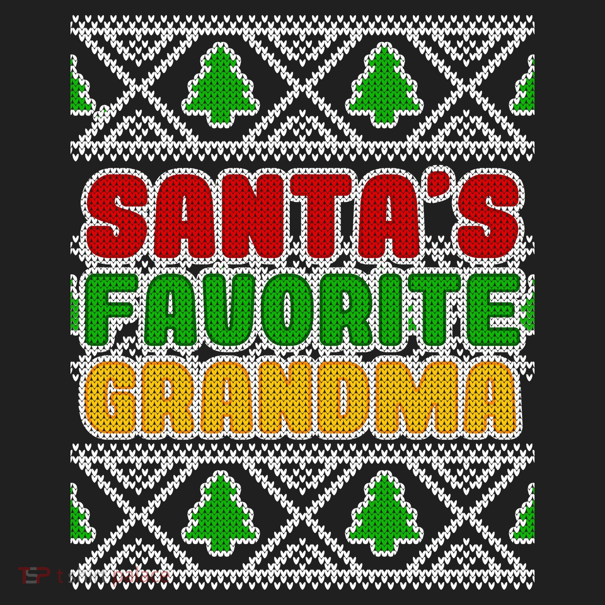 Santa's Favorite Grandma Ugly Sweater Hat