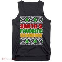 Santa's Favorite Grandma Ugly Sweater Tank Top thumb 0