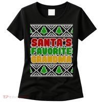 Santa's Favorite Grandma Ugly Sweater Women's T-Shirt thumb 0