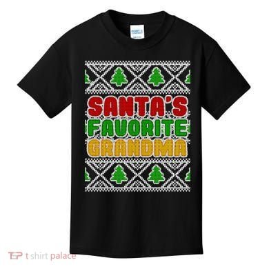 Santa's Favorite Grandma Ugly Sweater Kids T-Shirt