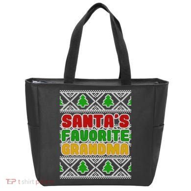 Santa's Favorite Grandma Ugly Sweater Tote Bag