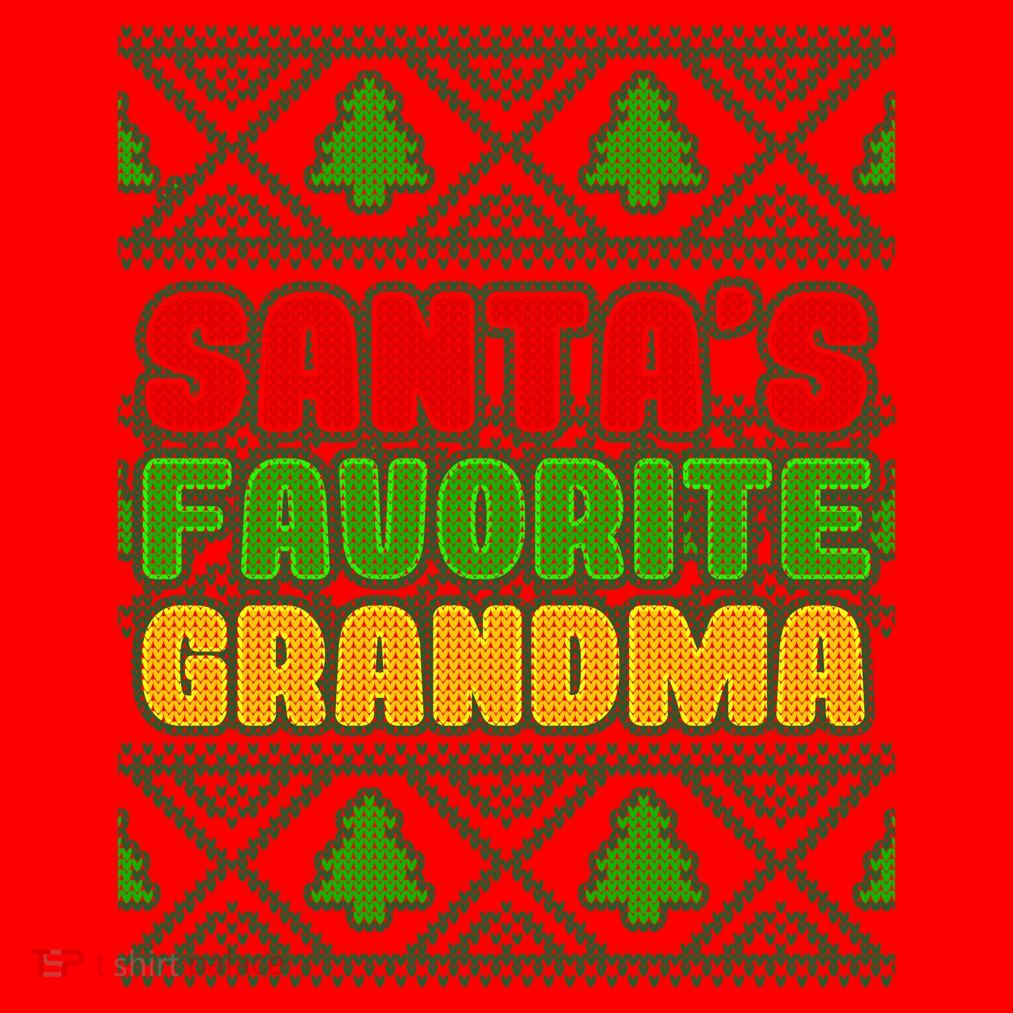 Santa's Favorite Grandma Ugly Sweater Santa Hat