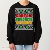 Santa's Favorite Grandpa Ugly Sweater Women's Sweatshirt thumb 0