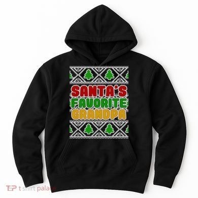 Santa's Favorite Grandpa Ugly Sweater Hoodie
