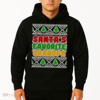 Santa's Favorite Grandpa Ugly Sweater Hoodie thumb 2