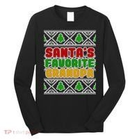Santa's Favorite Grandpa Ugly Sweater Long Sleeve Shirt thumb 0