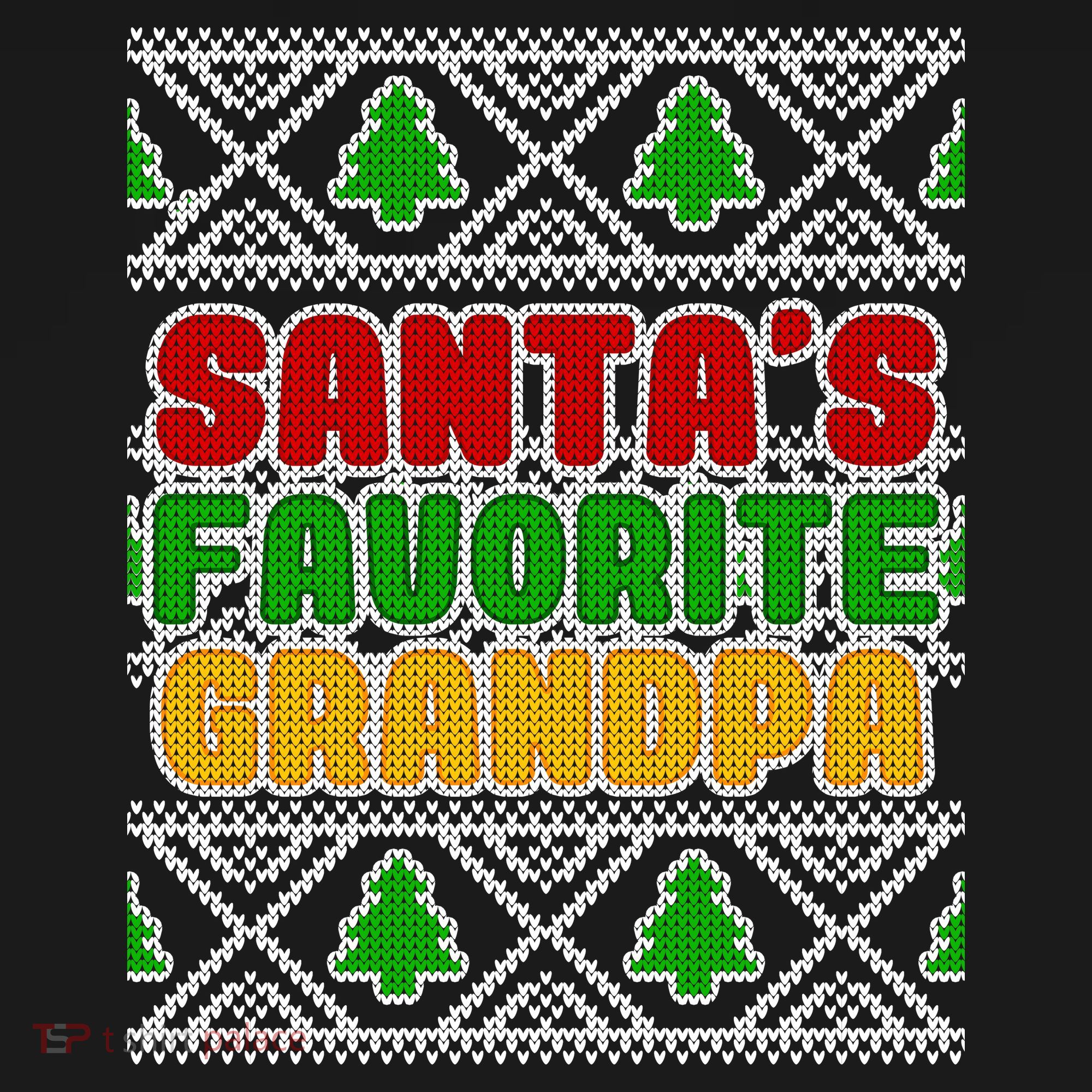 Santa's Favorite Grandpa Ugly Sweater Sweatshirt