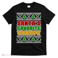 Santa's Favorite Grandpa Ugly Sweater T-Shirt thumb 0