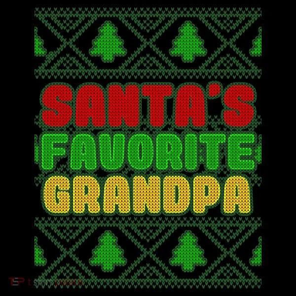 Santa's Favorite Grandpa Ugly Sweater Coffee Mug