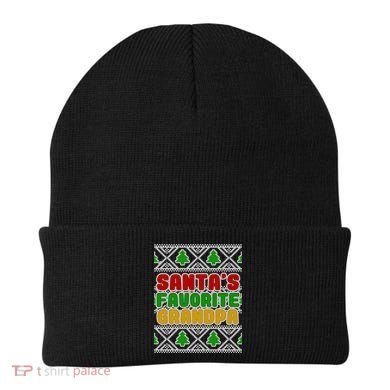 Santa's Favorite Grandpa Ugly Sweater Beanie