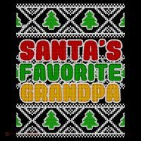 Santa's Favorite Grandpa Ugly Sweater Women's Hoodie thumb 2