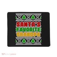Santa's Favorite Grandpa Ugly Sweater Mousepad thumb 0