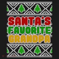 Santa's Favorite Grandpa Ugly Sweater Mousepad thumb 1