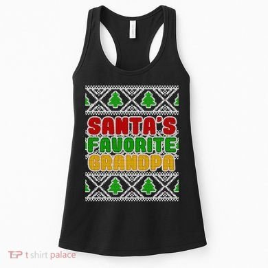 Santa's Favorite Grandpa Ugly Sweater Women's Tank Top