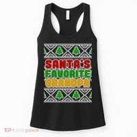 Santa's Favorite Grandpa Ugly Sweater Women's Tank Top thumb 0