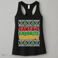 Santa's Favorite Grandpa Ugly Sweater Women's Tank Top thumb 3