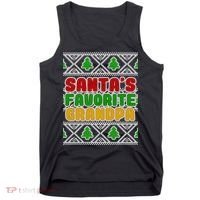 Santa's Favorite Grandpa Ugly Sweater Tank Top thumb 0
