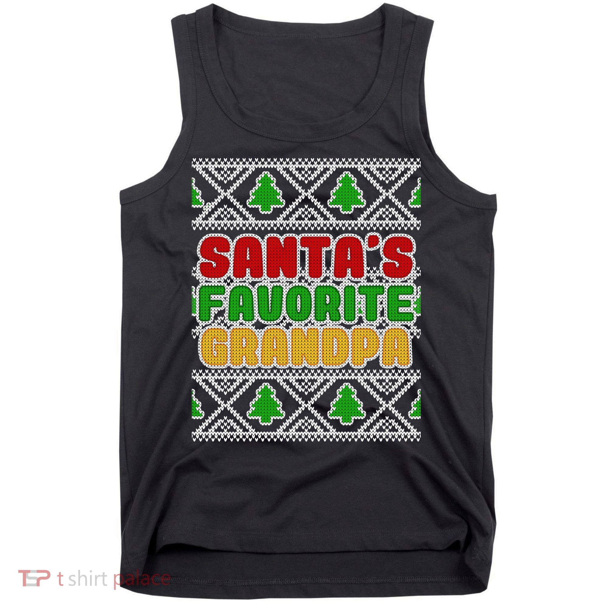 Santa's Favorite Grandpa Ugly Sweater Tank Top