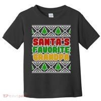 Santa's Favorite Grandpa Ugly Sweater Toddler T-Shirt thumb 0