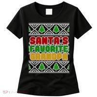 Santa's Favorite Grandpa Ugly Sweater Women's T-Shirt thumb 0