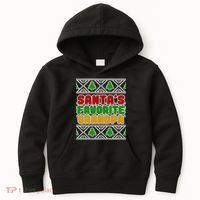 Santa's Favorite Grandpa Ugly Sweater Kids Hoodie thumb 0