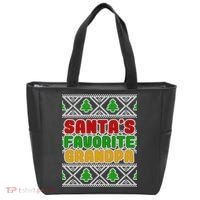 Santa's Favorite Grandpa Ugly Sweater Tote Bag thumb 0